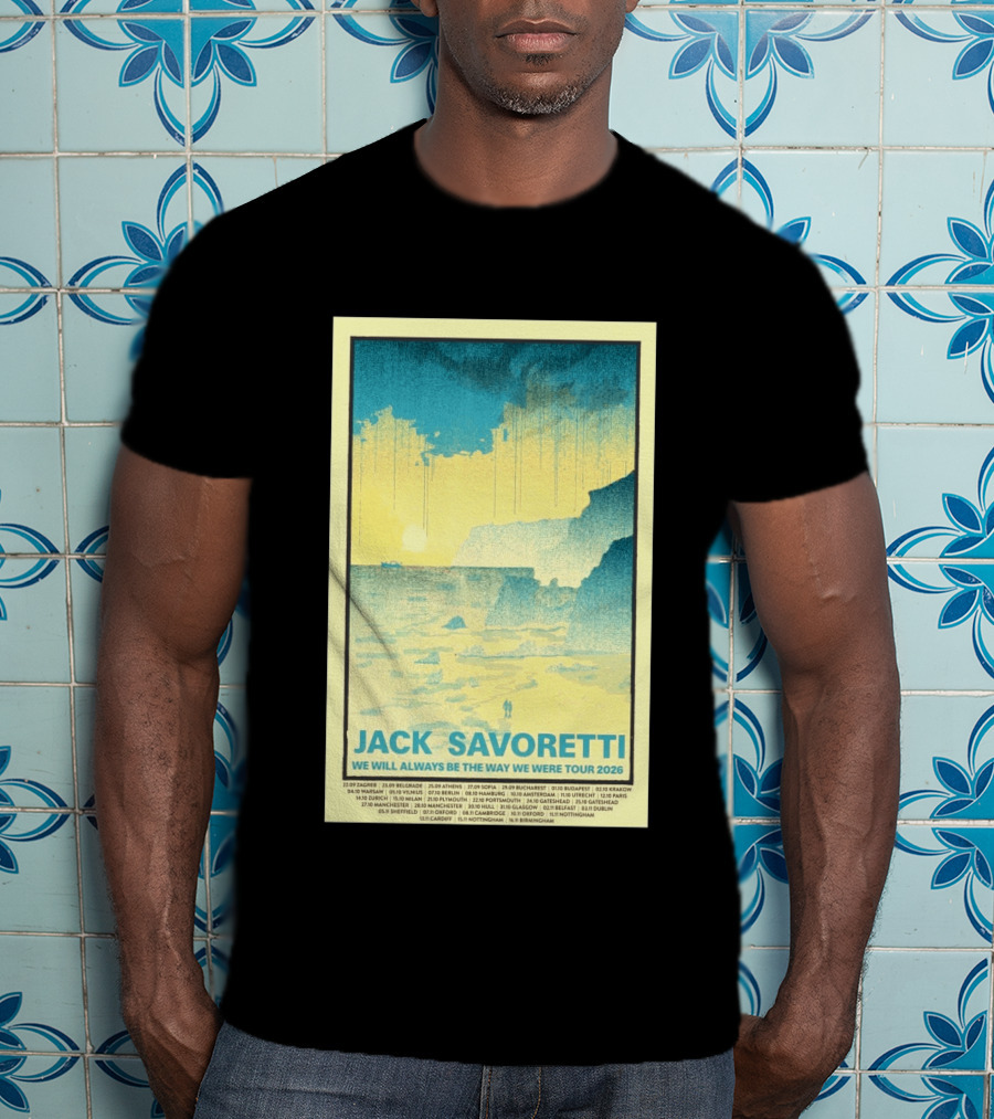 Jack Savoretti We Will Always Be The Way We Were Tour 2026 Bucharest Vintage Style Ocean Scene T-Shirt