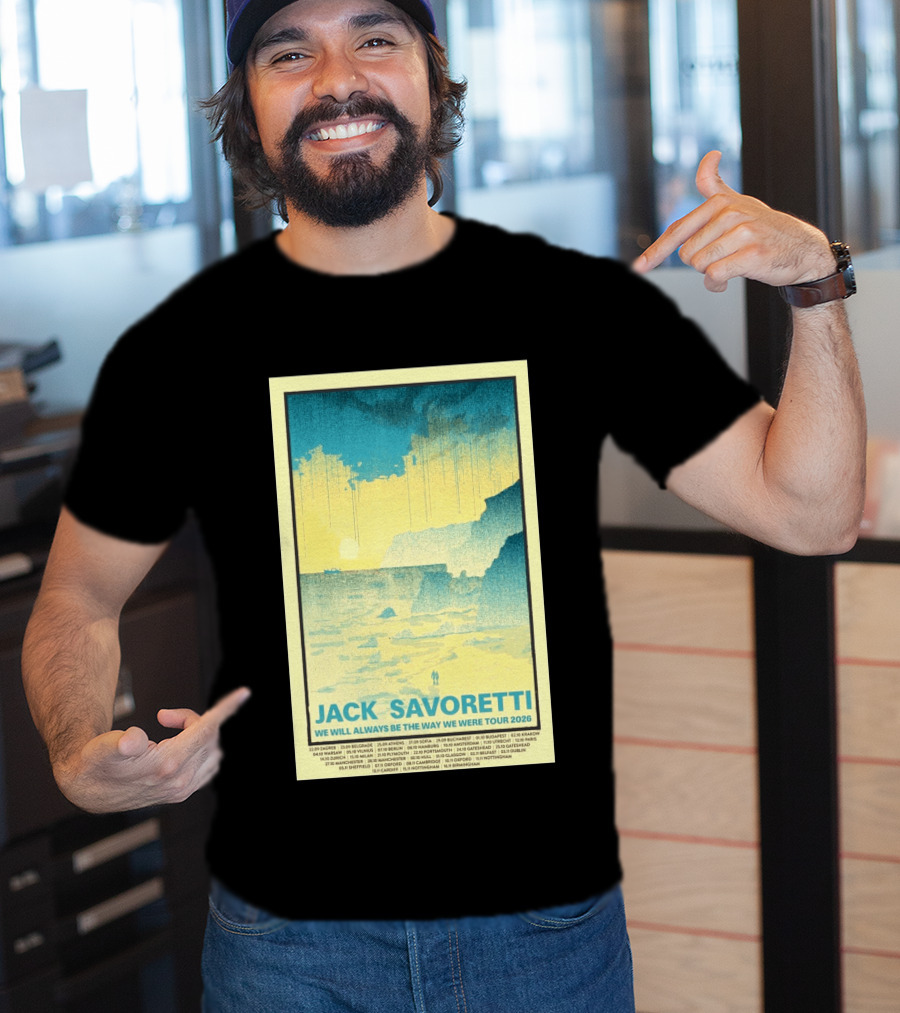Jack Savoretti We Will Always Be The Way We Were Tour 2026 Bucharest Vintage Style Ocean Scene T-Shirt