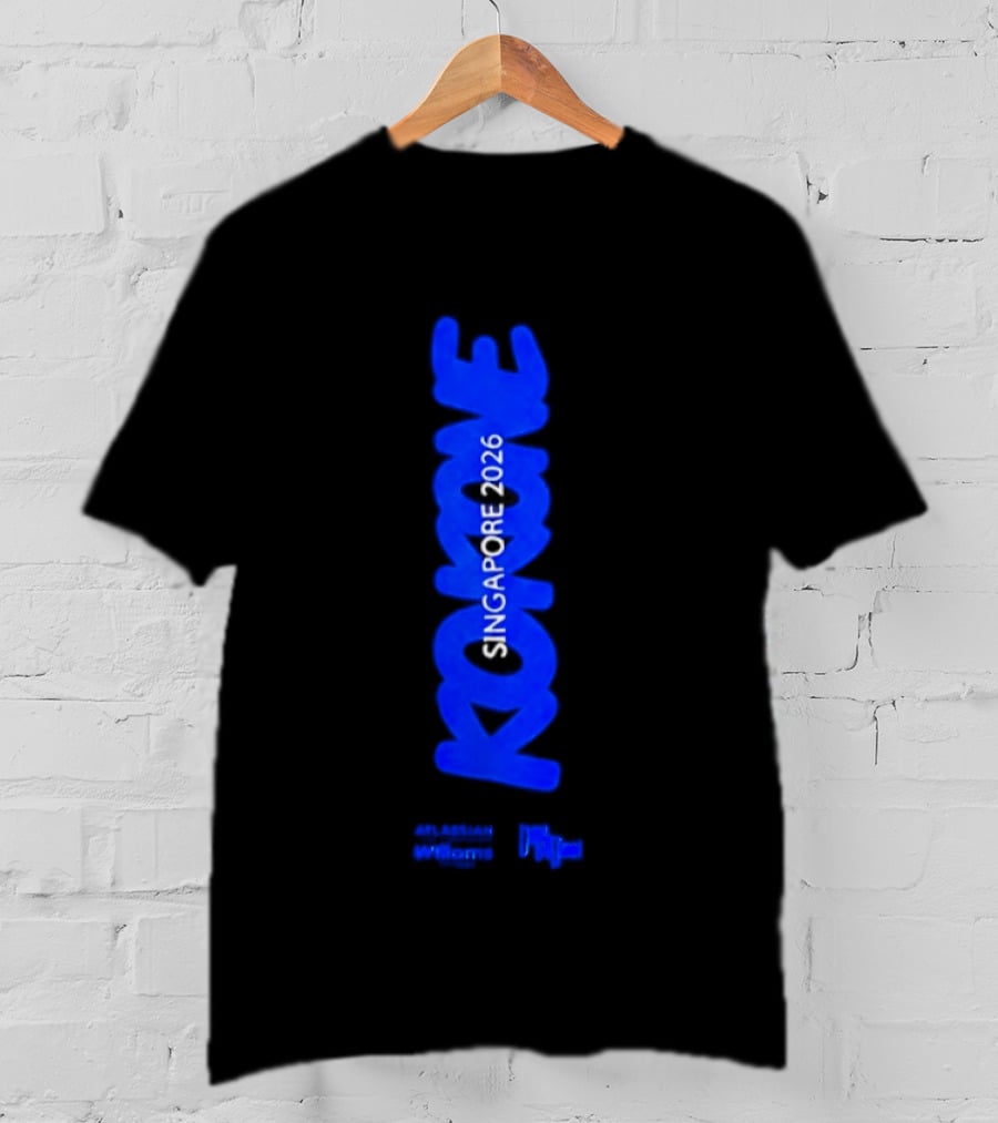 Kokone Singapore 2026 Atlassian Williams Blue Vertical T-Shirt