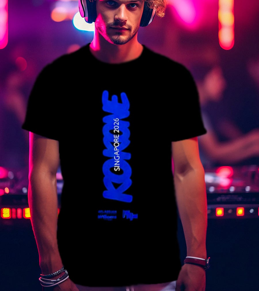 Kokone Singapore 2026 Atlassian Williams Blue Vertical T-Shirt