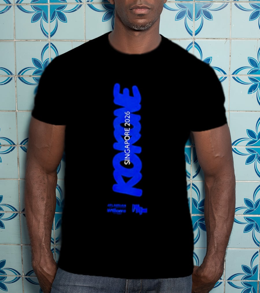 Kokone Singapore 2026 Atlassian Williams Blue Vertical T-Shirt