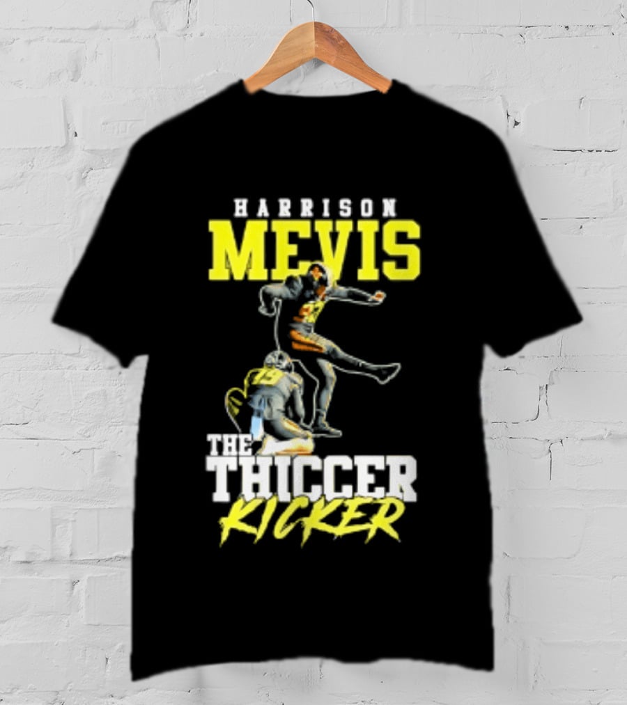 Harrison Mevis The Thiccer Kicker Football Player 92 T-Shirt