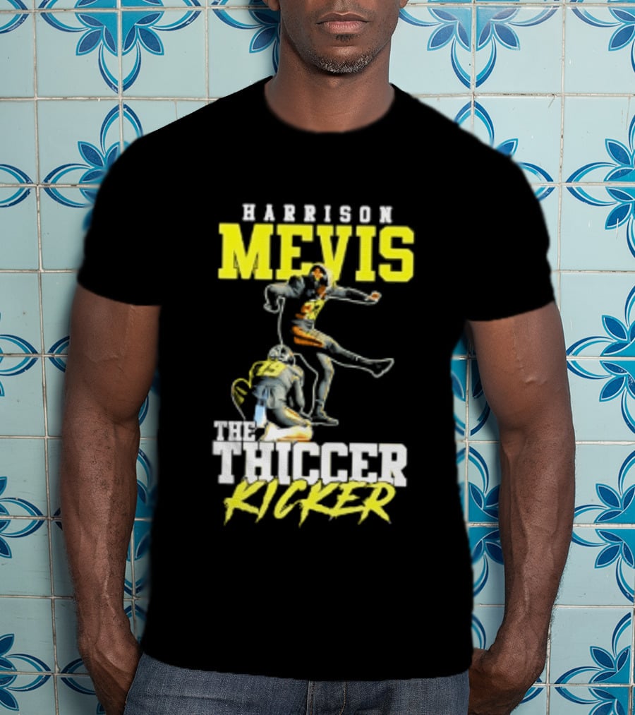 Harrison Mevis The Thiccer Kicker Football Player 92 T-Shirt