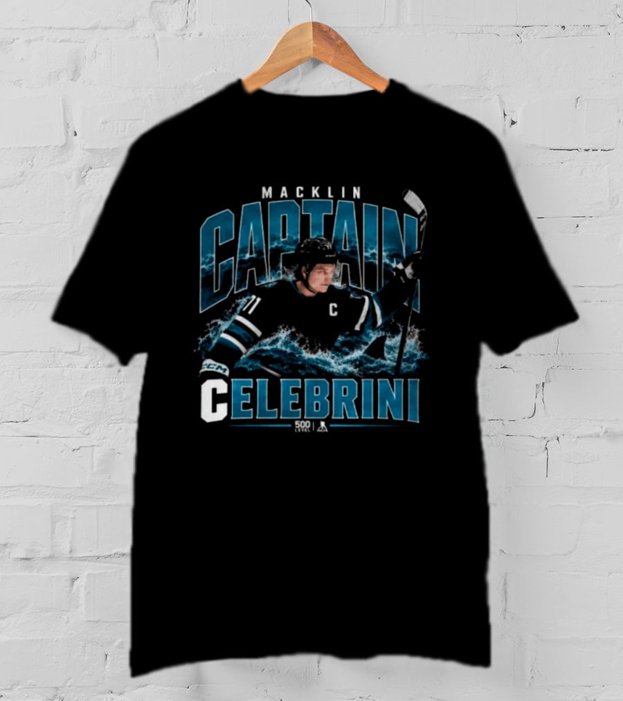 Macklin Celebrini Captain Hockey San Jose T-Shirt