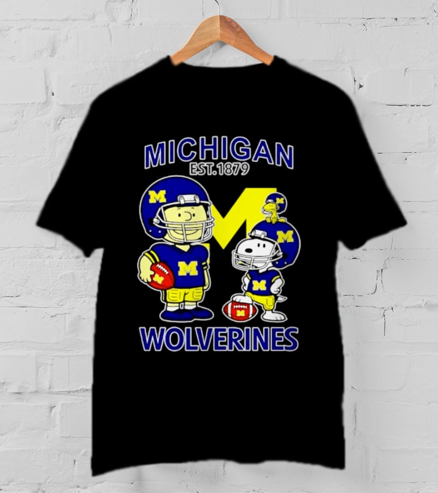 Michigan Wolverines 2026 Season Peanuts Characters Football Est. 1879 T-Shirt