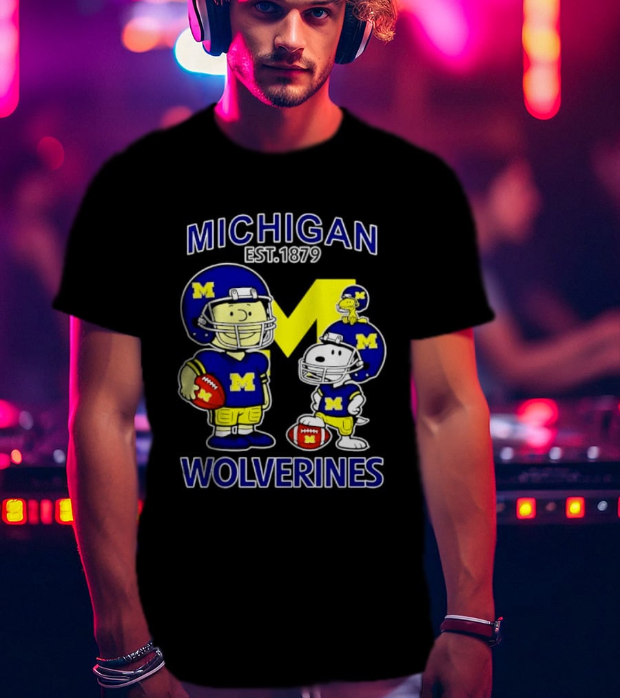 Michigan Wolverines 2026 Season Peanuts Characters Football Est. 1879 T-Shirt