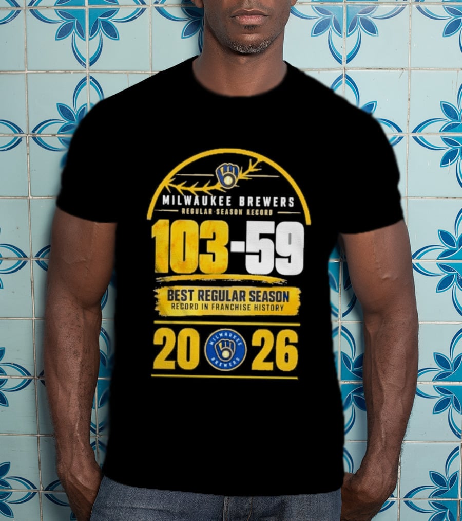 Milwaukee Brewers Record Season 103 59 Best Regular Season 2026 T-Shirt