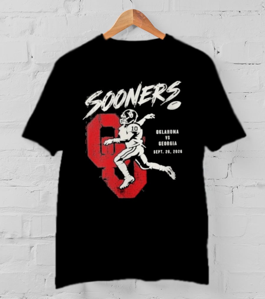 Oklahoma Sooners Vs Georgia Bulldogs Sept 26 2026 Football Matchup T-Shirt