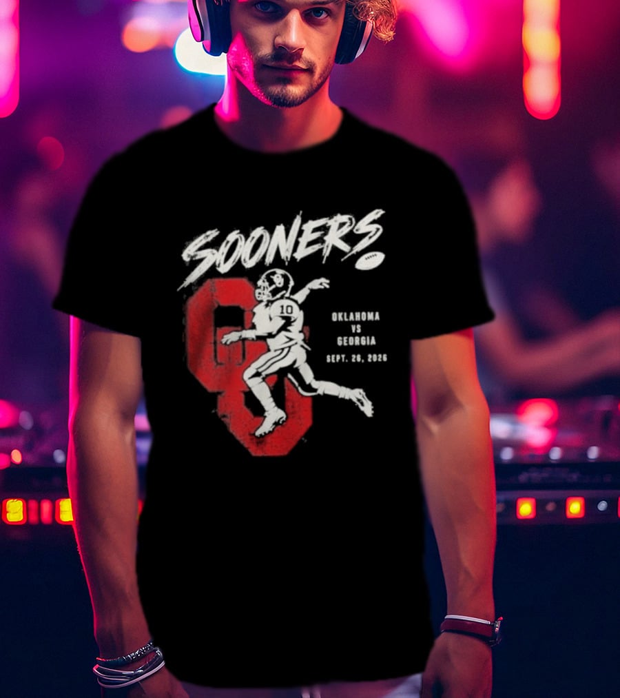 Oklahoma Sooners Vs Georgia Bulldogs Sept 26 2026 Football Matchup T-Shirt
