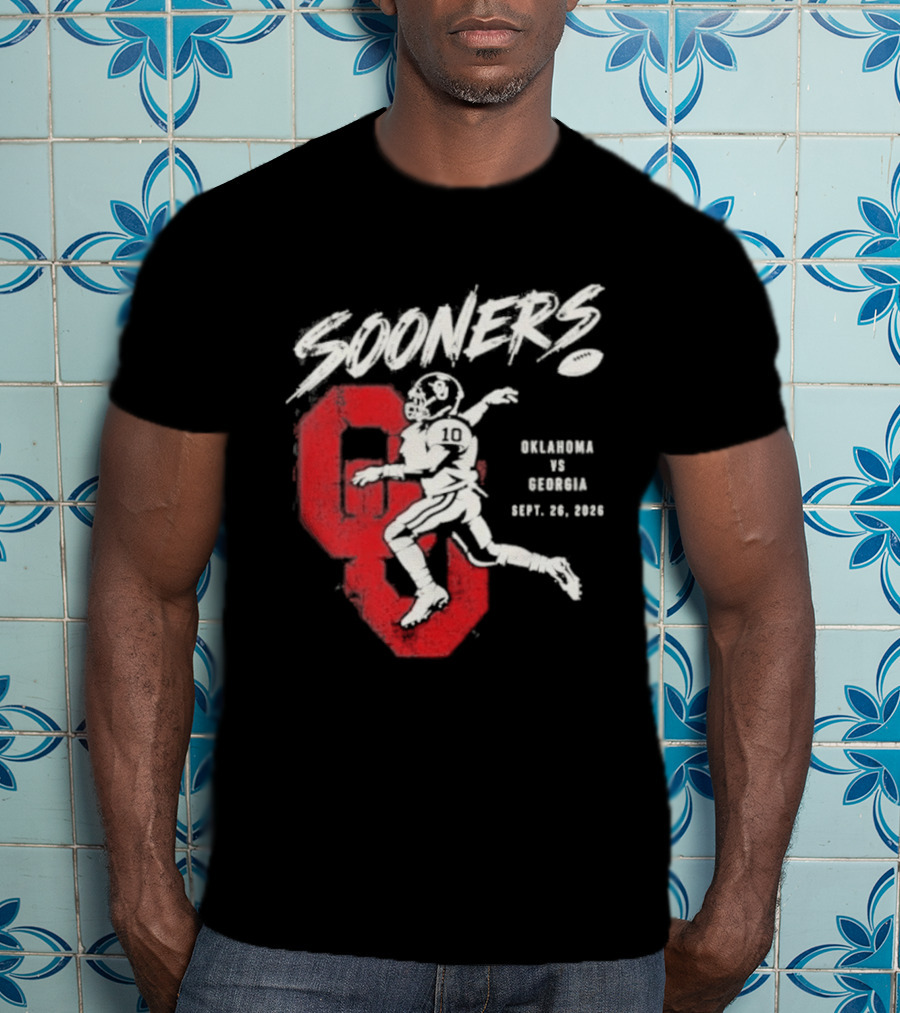 Oklahoma Sooners Vs Georgia Bulldogs Sept 26 2026 Football Matchup T-Shirt