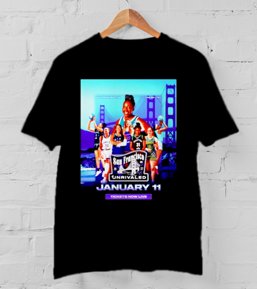 San Francisco Unrivaled January 11 Basketball Event Tickets Now Live T-Shirt