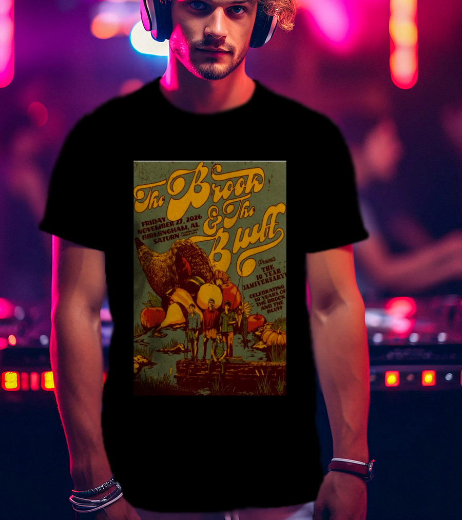 The Brook The Bluff Birmingham AL November 27 2026 Saturn 10 Year Jamiversary Celebrating 10 Years T-Shirt