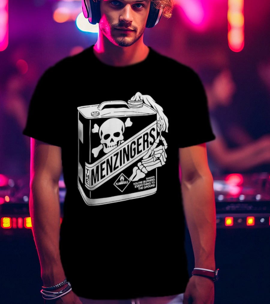 Menzingers Danger Skull Warning You Are Burning Everything To The Ground T-Shirt
