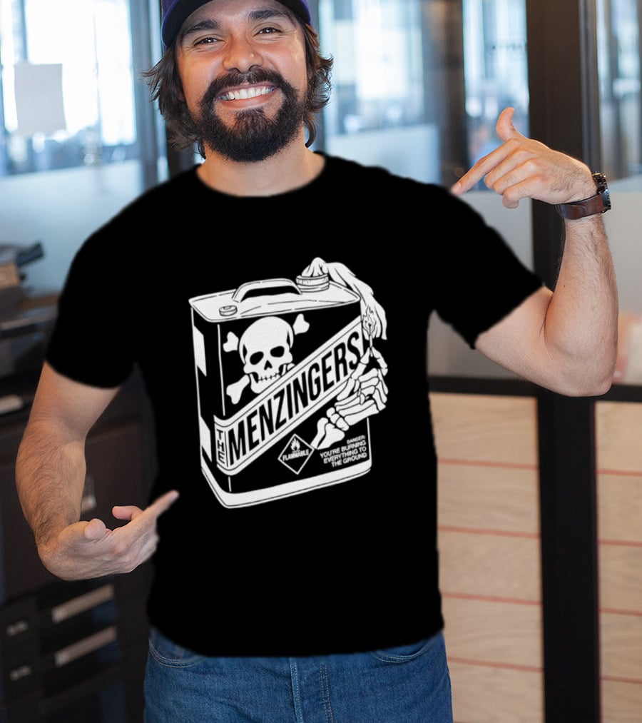 Menzingers Danger Skull Warning You Are Burning Everything To The Ground T-Shirt