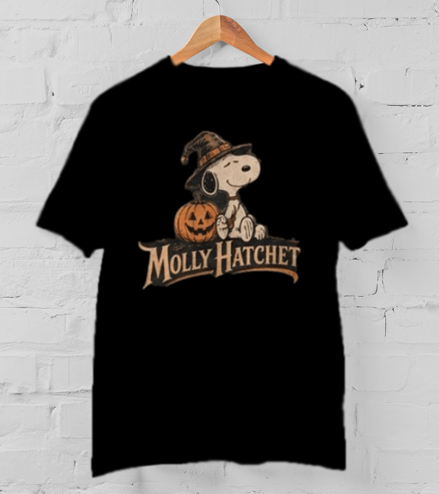 Molly Hatchet Snoopy Witchin Through The Pines Halloween Pumpkin T-Shirt