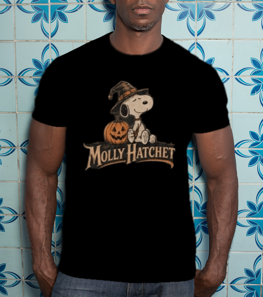 Molly Hatchet Snoopy Witchin Through The Pines Halloween Pumpkin T-Shirt