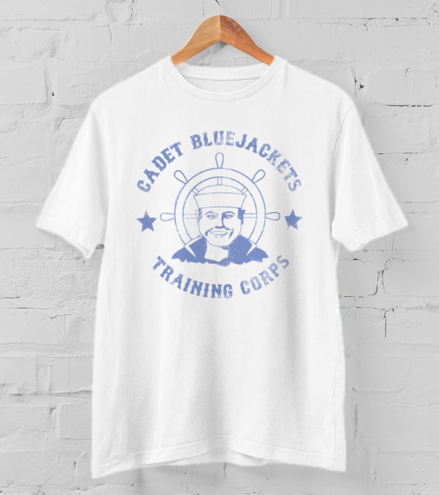Cadet Blue Jackets Training Corps Nautical Wheel Navy Stars T-Shirt
