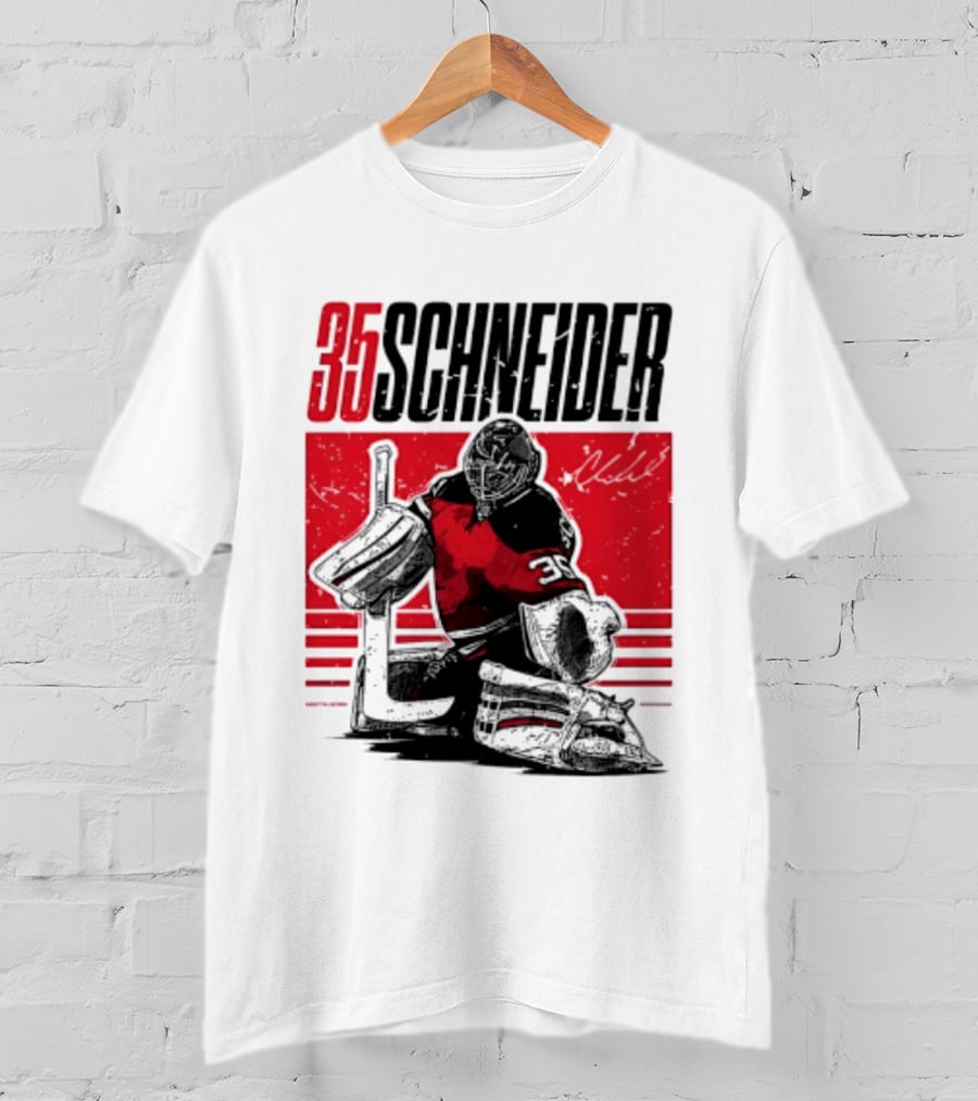 35 Schneider New Jersey Devils Hockey Player Starter T-Shirt
