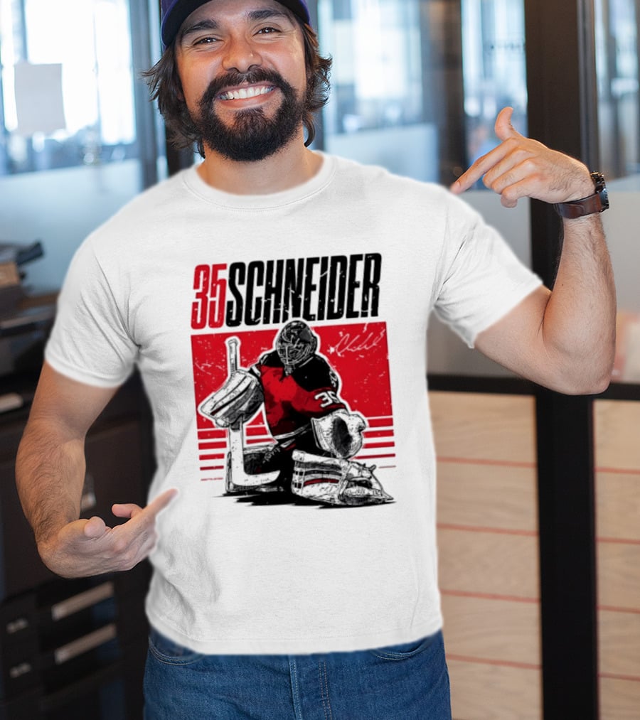 35 Schneider New Jersey Devils Hockey Player Starter T-Shirt