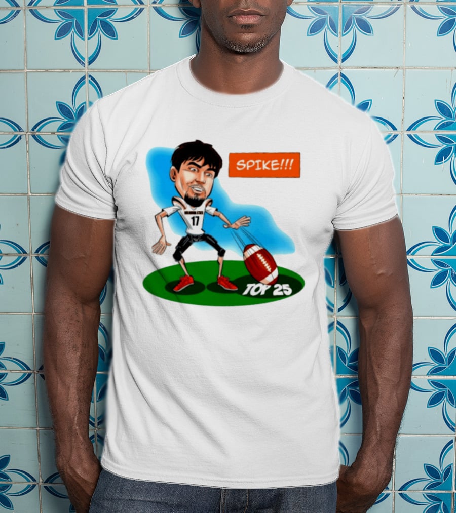 Drew Mestemaker Oklahoma State Football Spike Top 25 Player Caricature T-Shirt