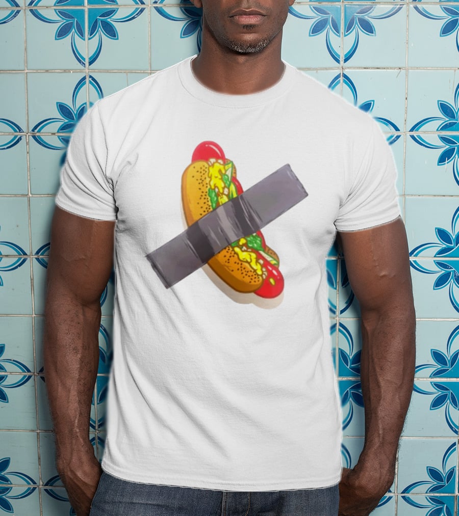 Hot Dog Duct Tape Food Humor T-Shirt