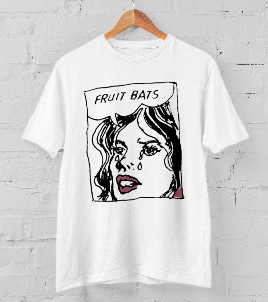 FRUIT BATS Pop Comic Indie Rock Crying Comic Style Woman T-Shirt