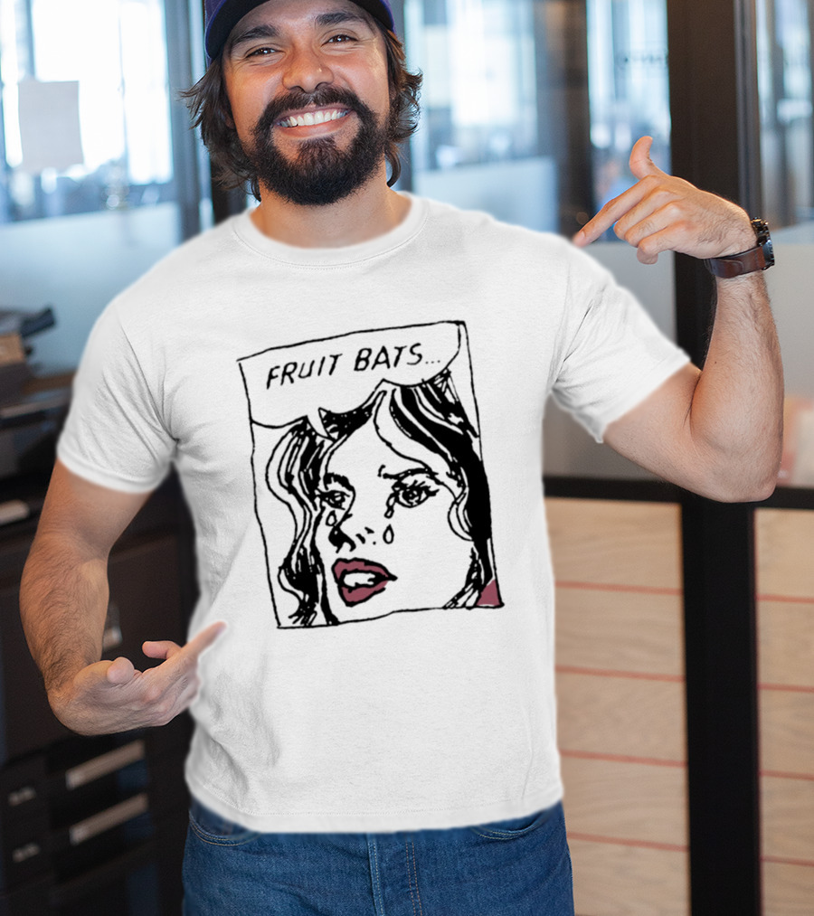 FRUIT BATS Pop Comic Indie Rock Crying Comic Style Woman T-Shirt