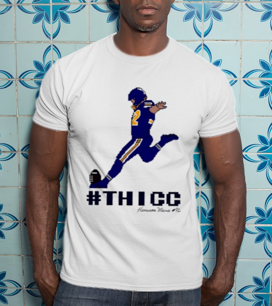 Harrison Mevis 92 Los Angeles Rams Thicc Kicker Football Pixel T-Shirt