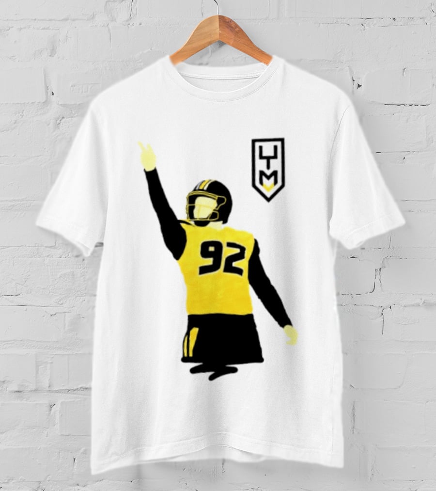Harrison Mevis 92 Los Angeles Rams The Thiccer Kicker Football Player Quarterback Iconic Celebratory Pose T-Shirt