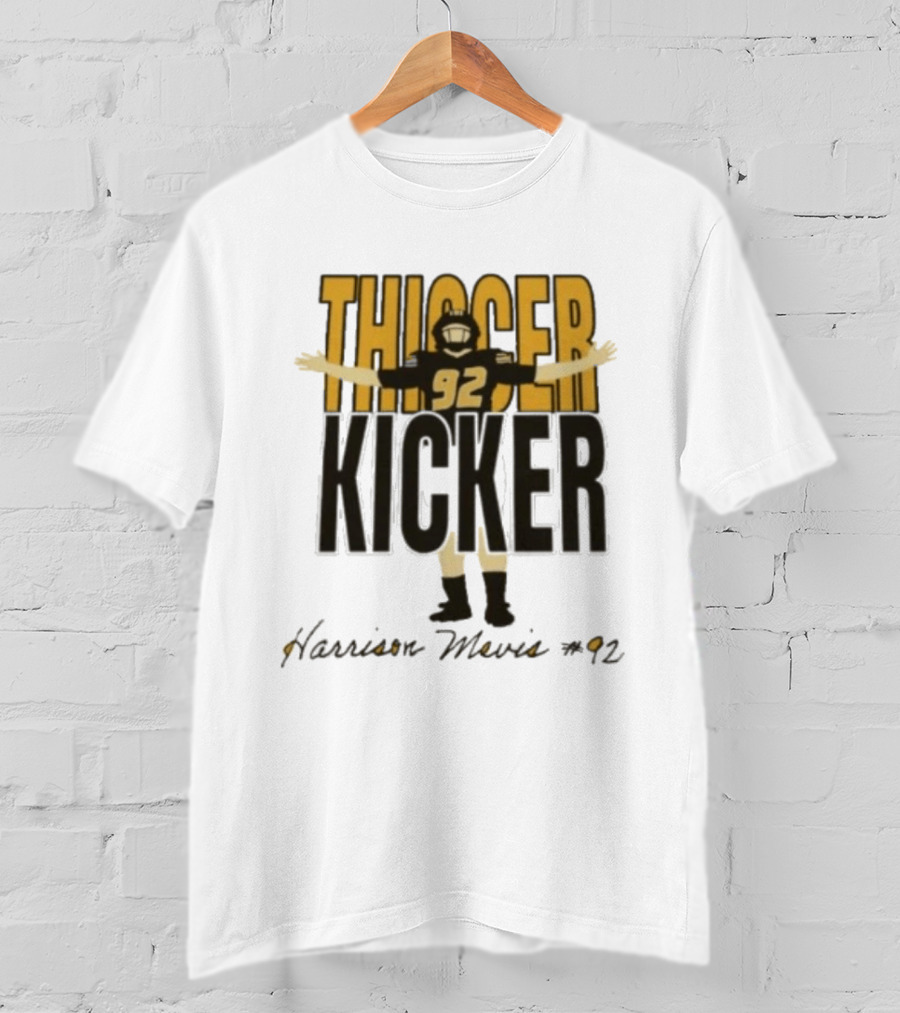 Harrison Mevis 92 Thiccer Kicker Football Player T-Shirt
