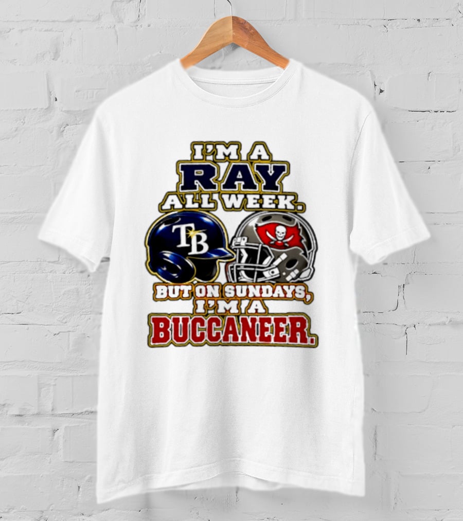 I'm A Ray All Week But On Sundays I'm A Buccaneer TB Helmet T-Shirt