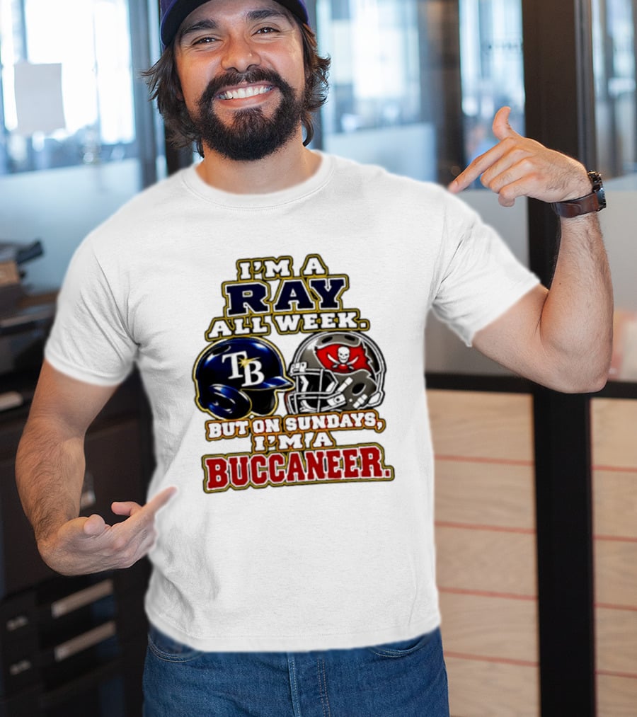 I'm A Ray All Week But On Sundays I'm A Buccaneer TB Helmet T-Shirt