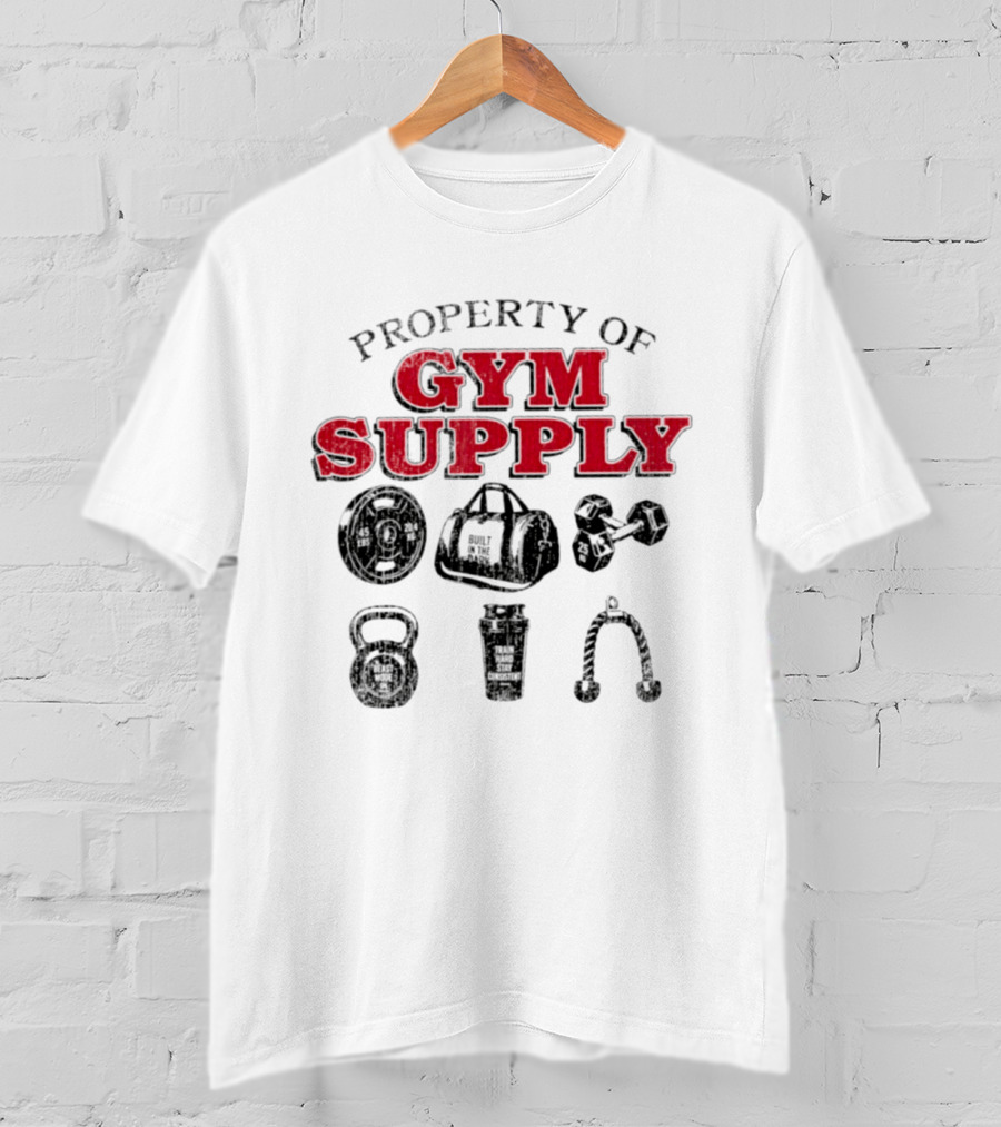 Property Of Gym Supply Built In The Dark Train Hard Stay Consistent Beast Mode On T-Shirt