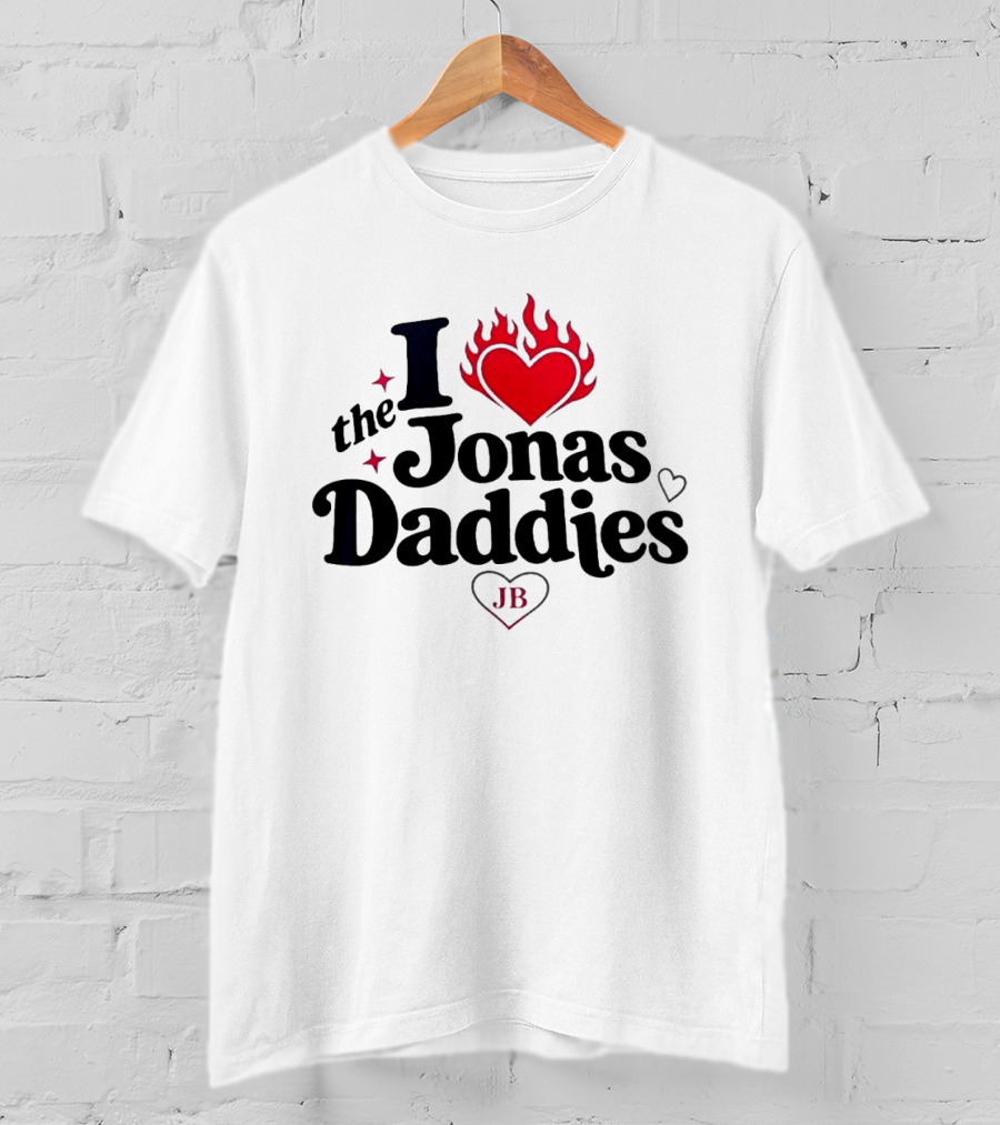 I Love The Jonas Daddies JB Heart Flame T-Shirt