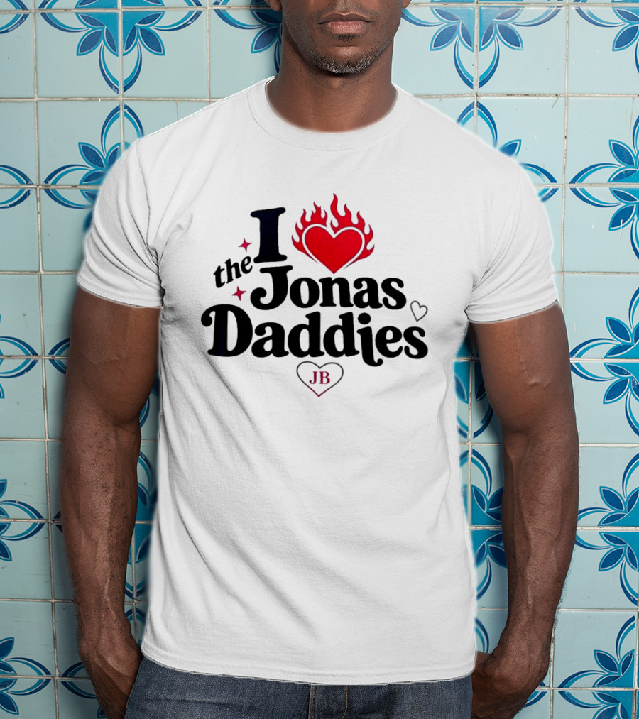 I Love The Jonas Daddies JB Heart Flame T-Shirt