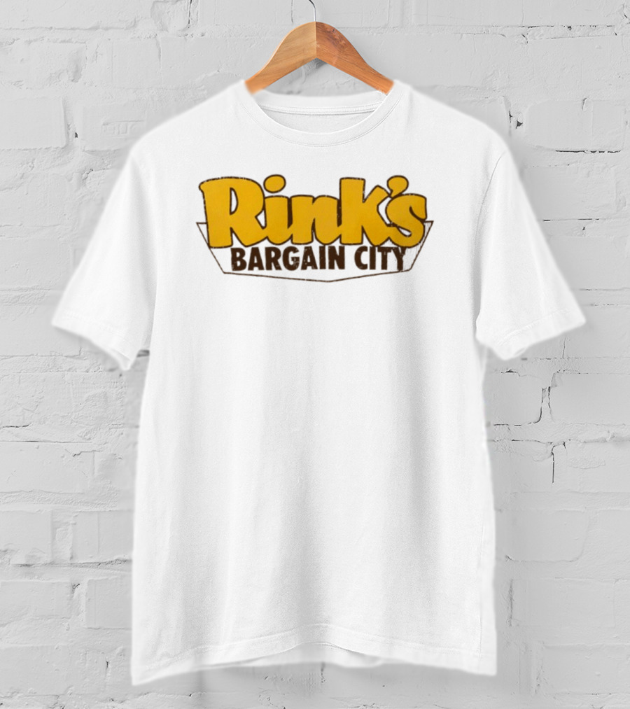 Rink's Bargain City Retro Department Store Branding T-Shirt