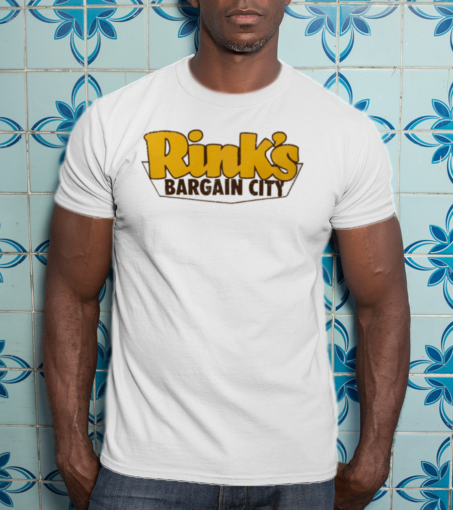 Rink's Bargain City Retro Department Store Branding T-Shirt