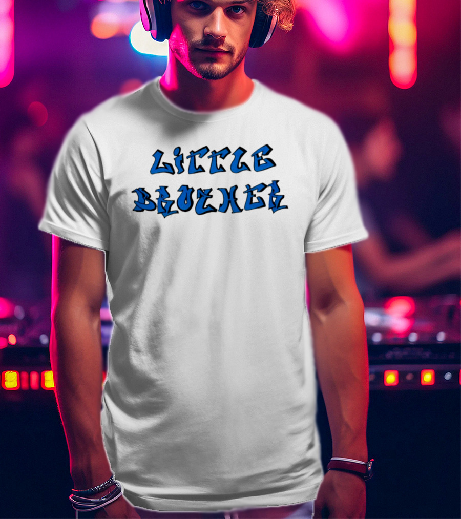 Little Brother Blue Graffiti Style Family Siblings T-Shirt