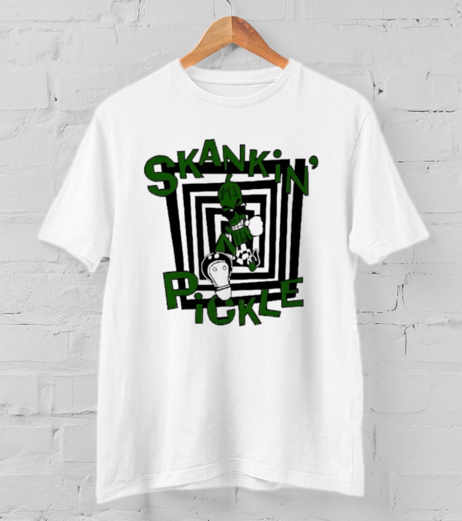 Skankin' Pickle Band Ska Punk Music Iconic Pickle And Spirals T-Shirt