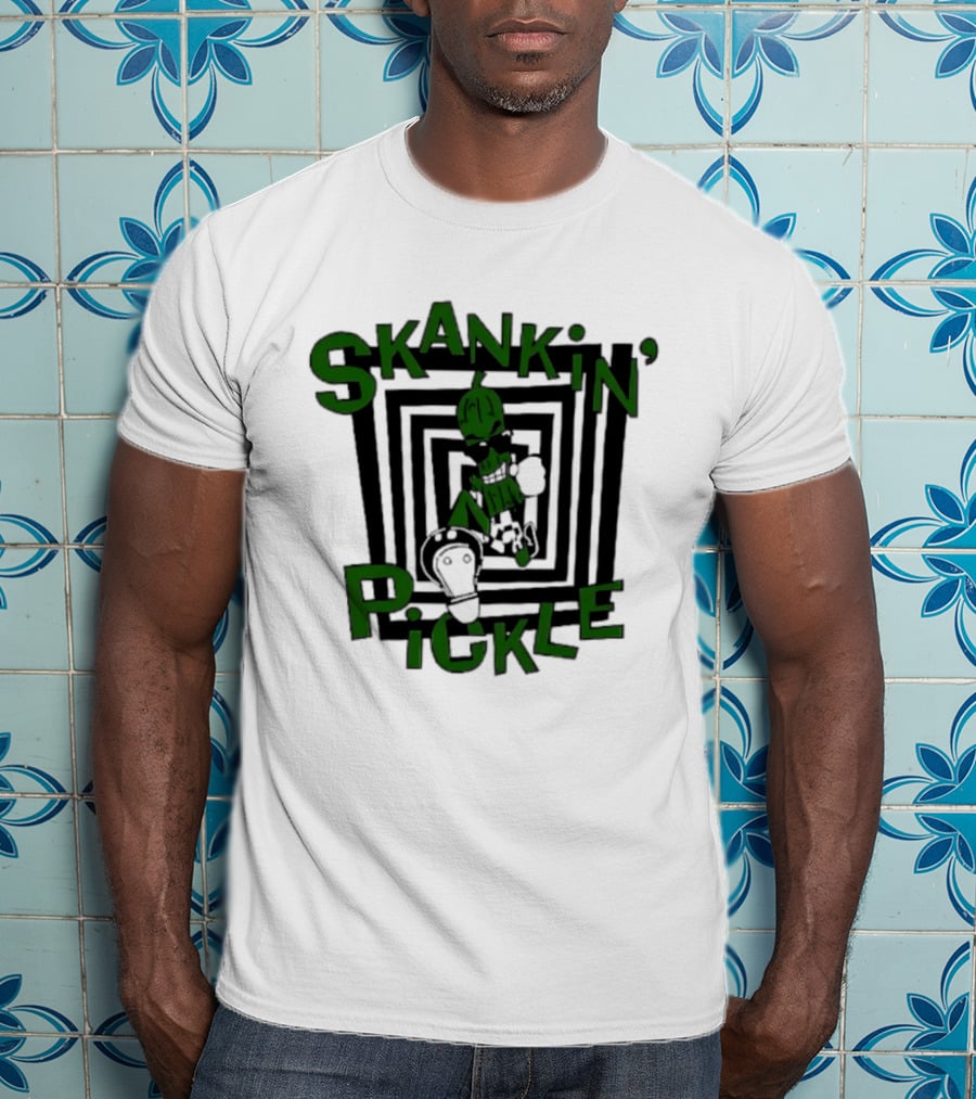 Skankin' Pickle Band Ska Punk Music Iconic Pickle And Spirals T-Shirt