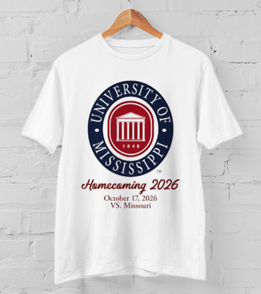 University Of Mississippi Homecoming 2026 October 17 Vs Missouri T-Shirt