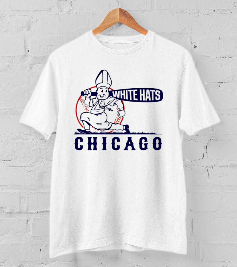 Pope Leo XIV Chicago White Hats Baseball T-Shirt