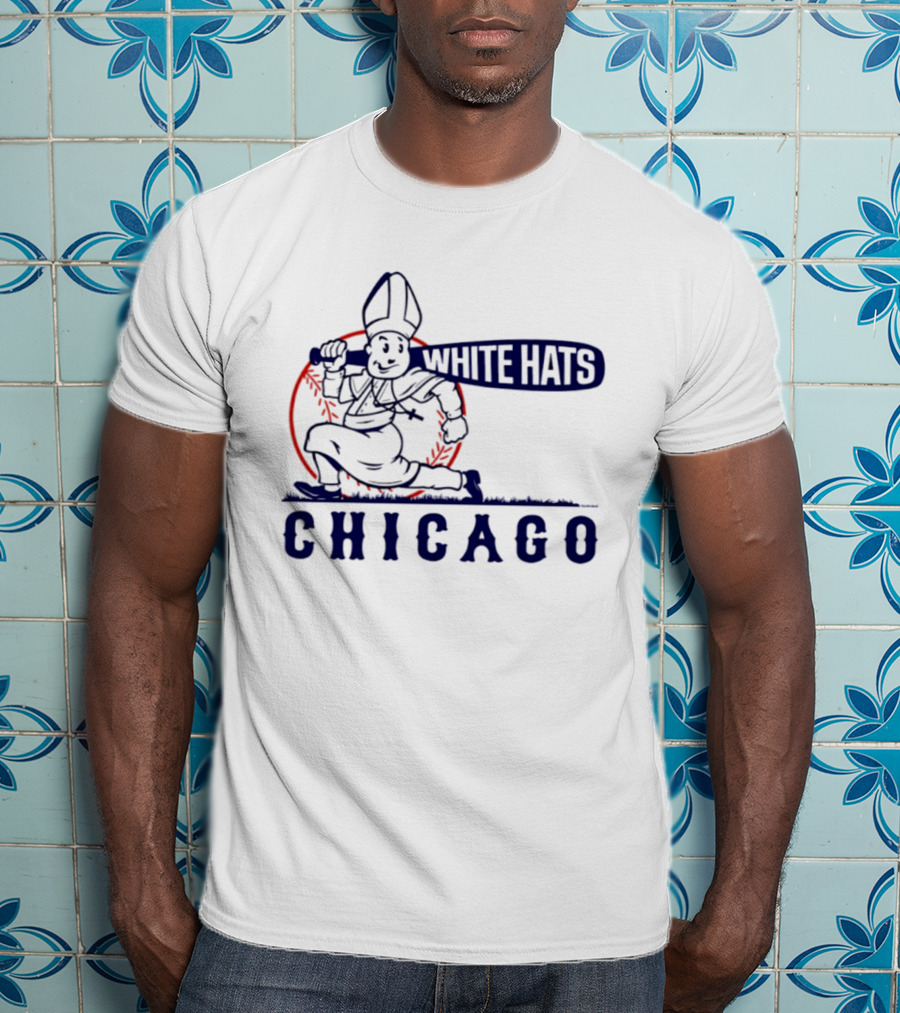 Pope Leo XIV Chicago White Hats Baseball T-Shirt