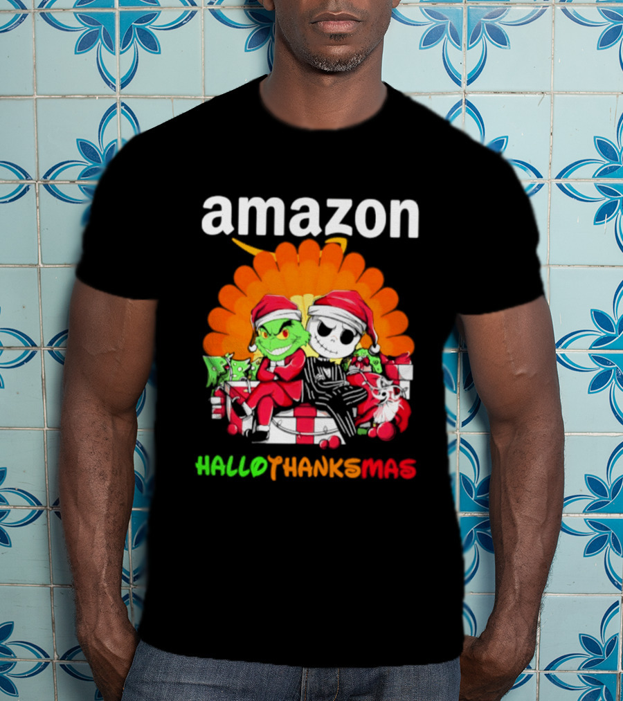 Amazon Grinch Jack Skellington Hallothanksmas 2026 T-Shirt