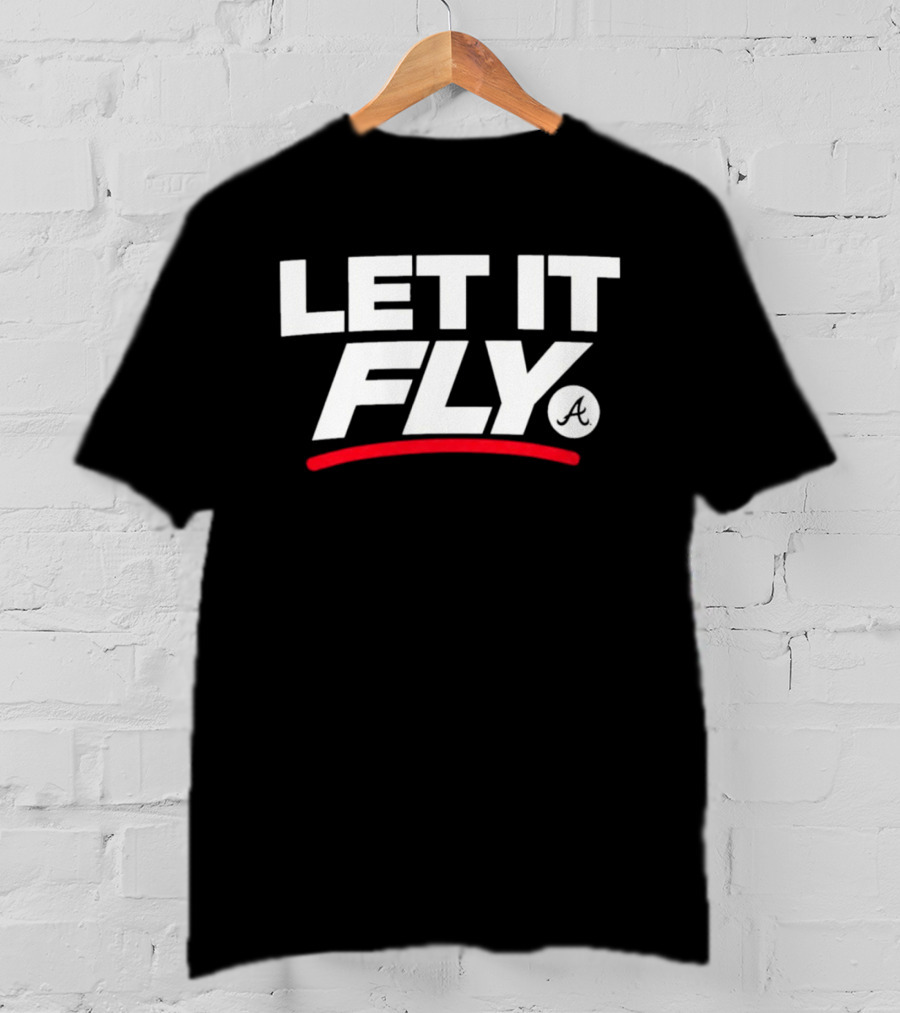 Atlanta Braves Let It Fly A Logo MLB Merchandise T-Shirt