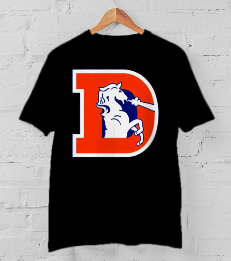 Bo Nix Broncos Old School Denver Horse Icon D T-Shirt