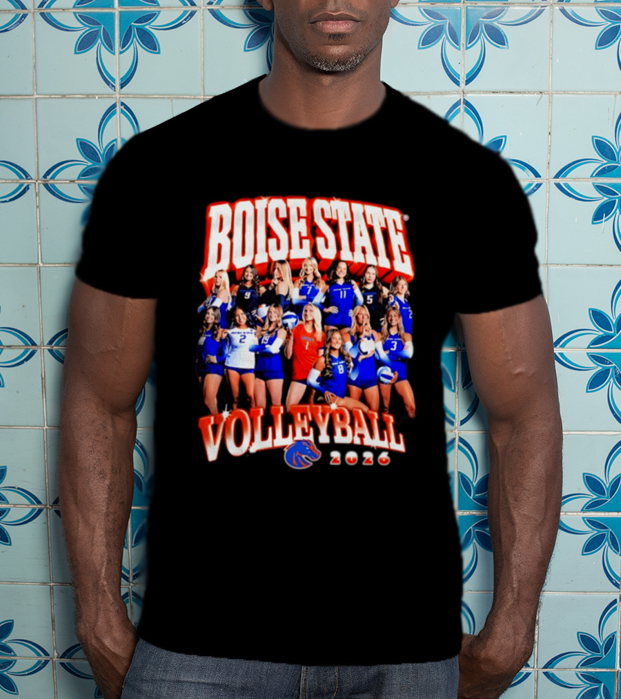 Boise State Volleyball 2026 NCAA Women's Team Collage T-Shirt