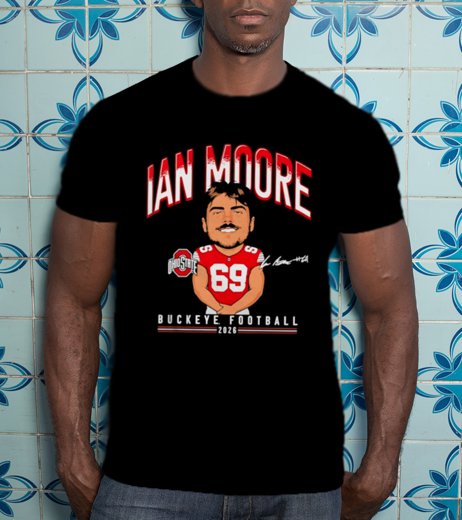 Ian Moore Ohio State Buckeyes Football 2024 Caricature 69 T-Shirt