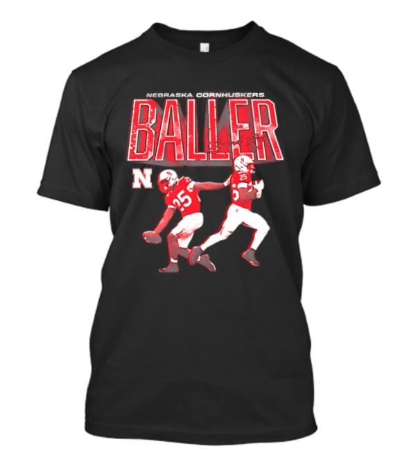 Baller Jamal Rule Nebraska Cornhuskers 25 Graffiti T-Shirt