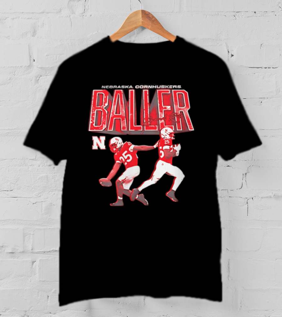 Baller Jamal Rule Nebraska Cornhuskers 25 Graffiti T-Shirt